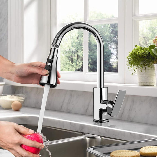Flexible Tap Extender for Kitchen Sink – 360° Rotating Faucet Attachment