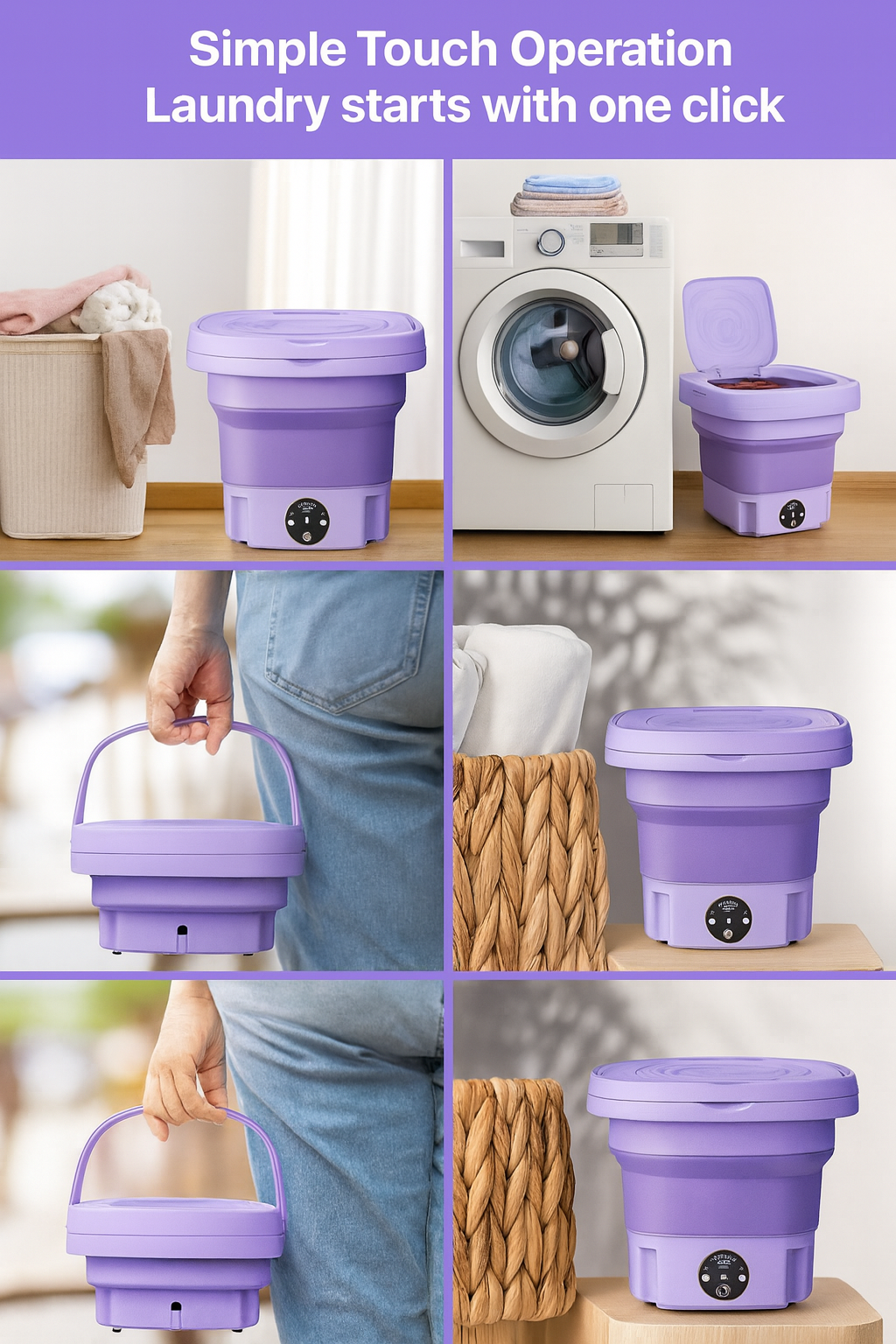 Taptakhub Semi automatic Portable Mini Washing Machine With Dryer