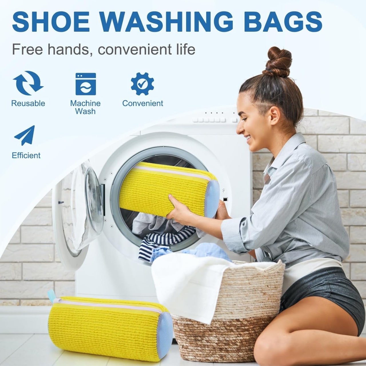 Taptakhub-Shoe Laundry Bags for Sneakers, Reusable Shoe Cleaning Bag for All Shoe Sizes(Laundry shoe bag)