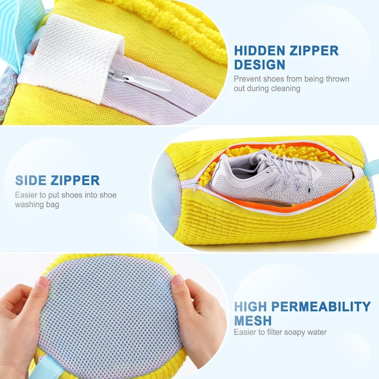 Taptakhub-Shoe Laundry Bags for Sneakers, Reusable Shoe Cleaning Bag for All Shoe Sizes(Laundry shoe bag)