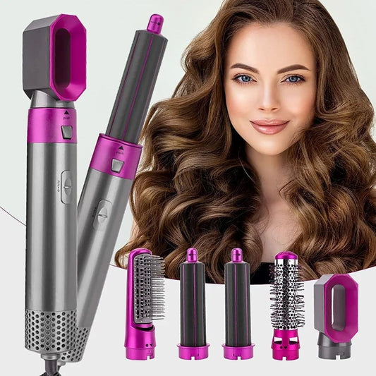 5 IN 1 Hair Styler Dryer Comb and Styling Tool for Curly Hair, Straightening, Curling, Drying, Combing