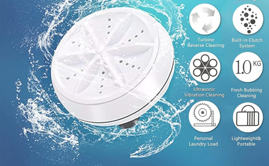 Washing Machine Portable Rotating Ultrasonic Turbine Washer
