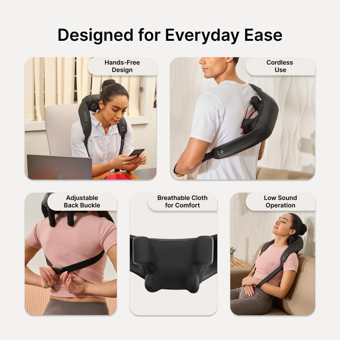 Neck And Back Massager With Heating, Body Massager For Body Aches And Pains Relief