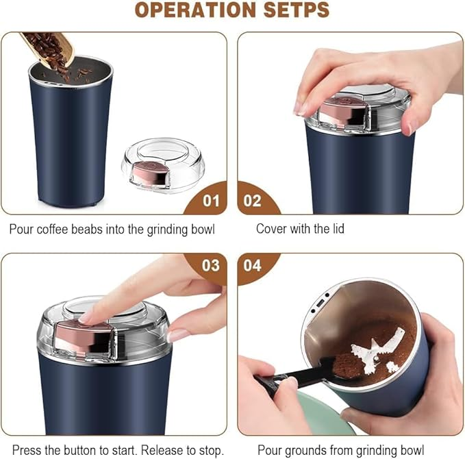 Portable Electric Coffee Grinder Spice & Coffee Bean Grinder