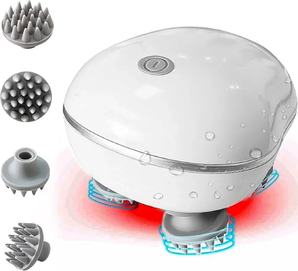 Electric Head,Scalp Massager | Advance Red Light Therapy for Boost Hair Growth, Hair Fall Control, Scalp Therapy | 3 Speed Mode Handheld,Portable,Scalp Scratcher Body Massage for Hair Growth,Deep Clean & Stress Relaxation