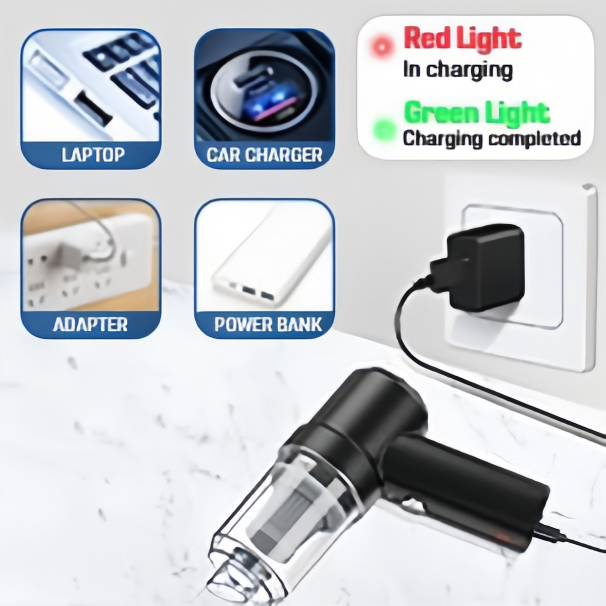 Portable 3 in 1 Air Duster Wireless Vacuum Cleaner