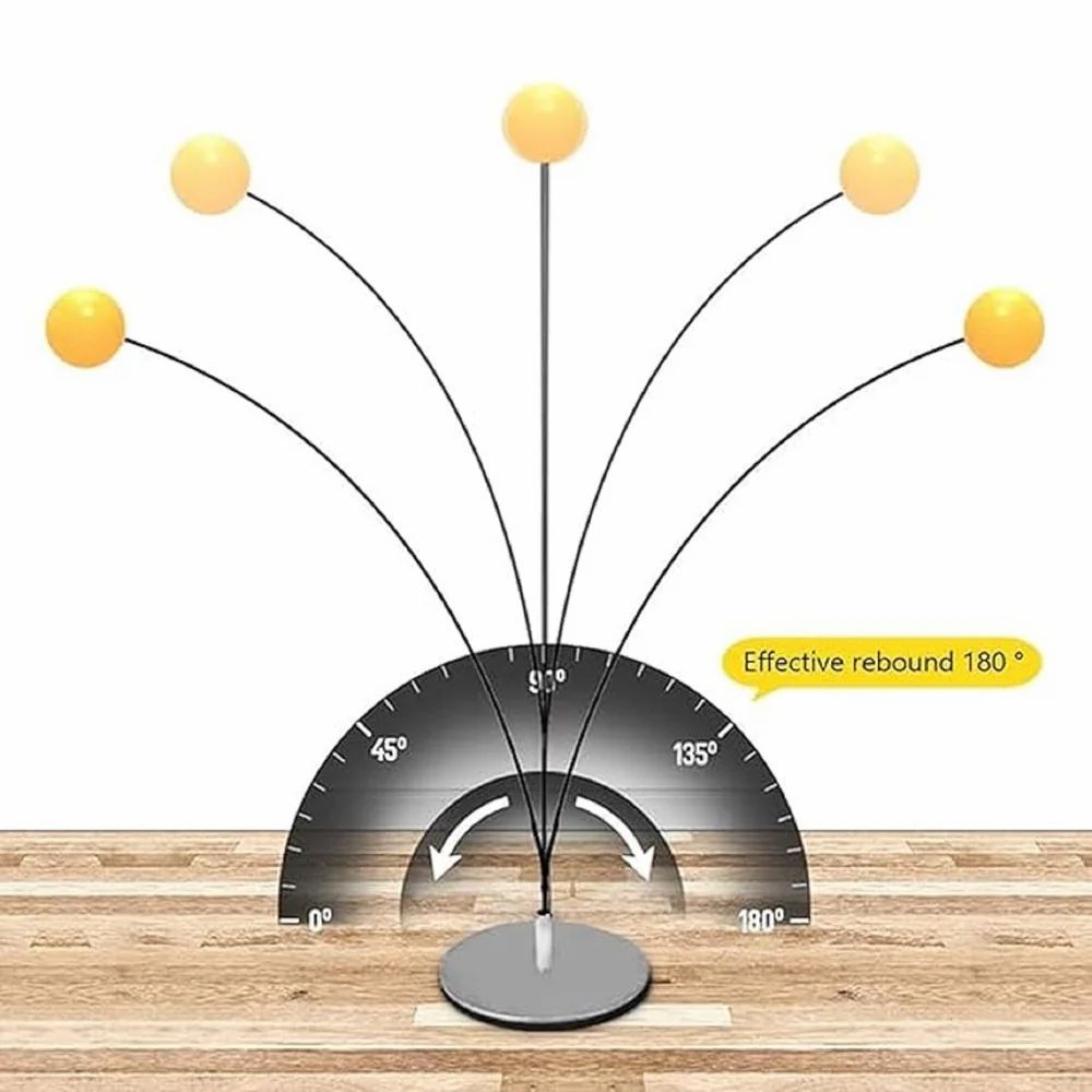 Toy Imagine Deluxe Ping Pong Training Set Improve Your Table Tennis Skills at Home with Two Professional Grade peddles, 4 Ball, 1 Flexible Rod & Ping Pong Training Metal Base