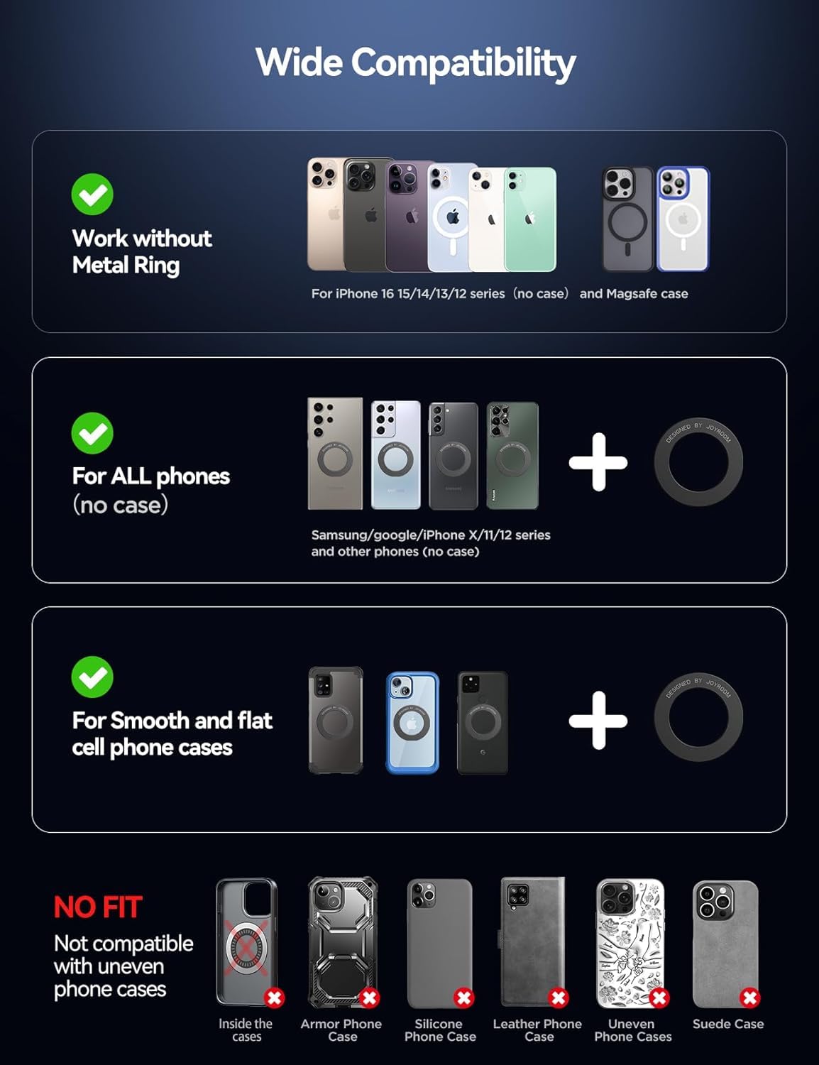 K007 Vacuum Magnetic Phone Holder – For Car & Office