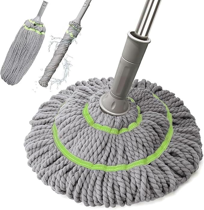 Microfibre Twist Mop, Self-Wringing Floor Cleaning Mop