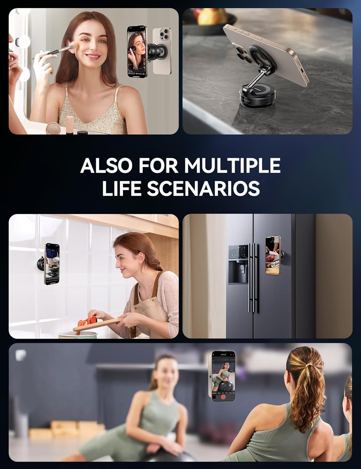 K007 Vacuum Magnetic Phone Holder – For Car & Office