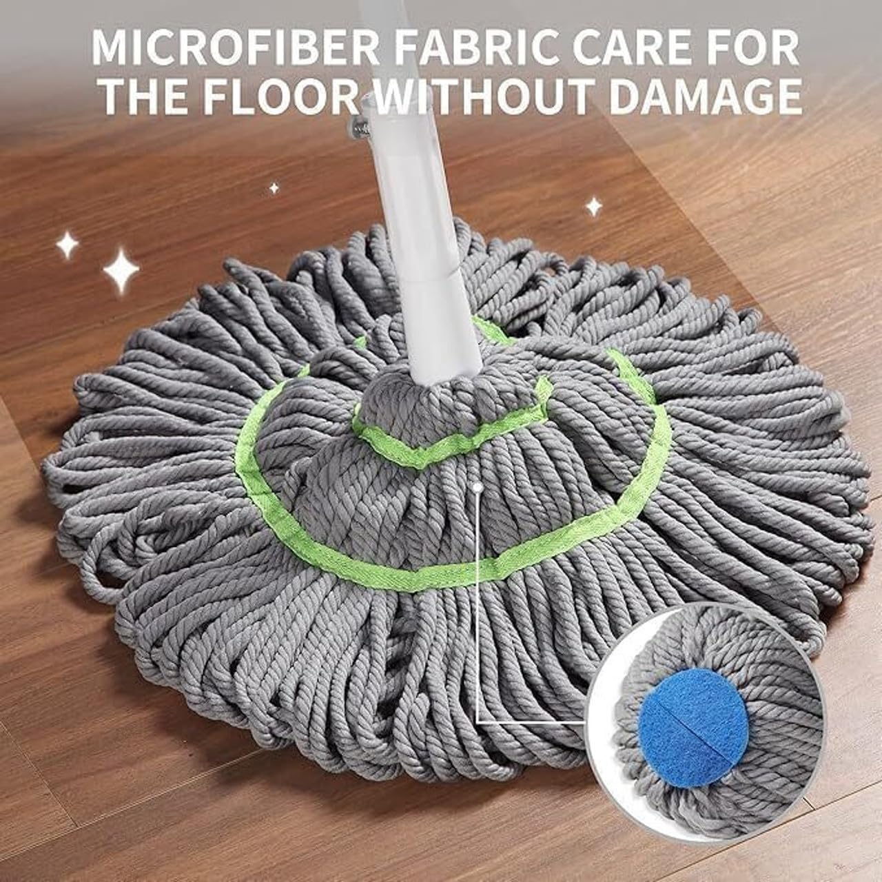 Microfibre Twist Mop, Self-Wringing Floor Cleaning Mop