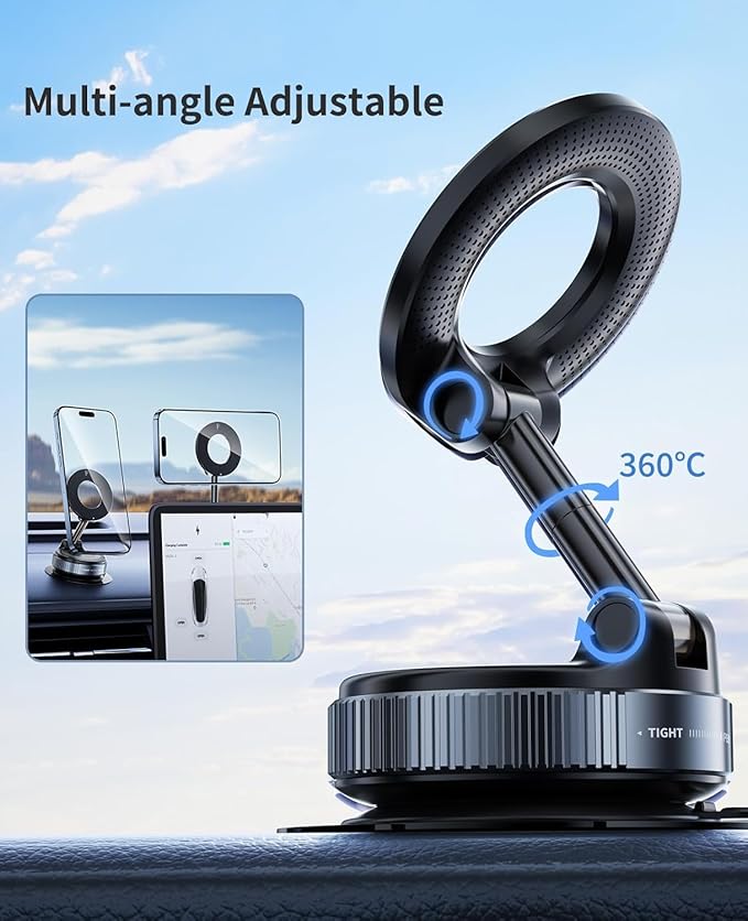 K007 Vacuum Magnetic Phone Holder – For Car & Office
