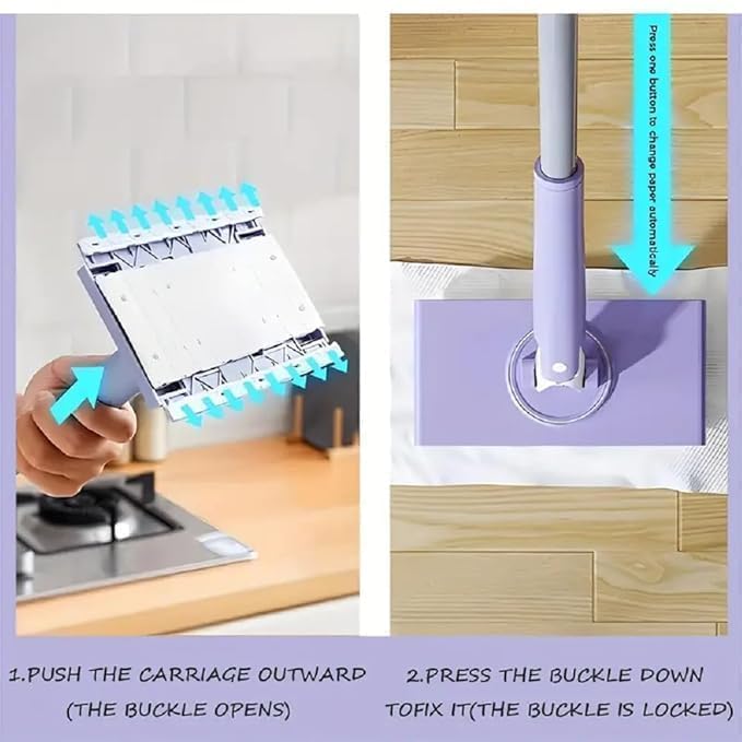 Automatic Cloth Changing Mini Mop , Microfiber Flat Mop , Ideal for Bathroom, Kitchen, and Table Cleaning