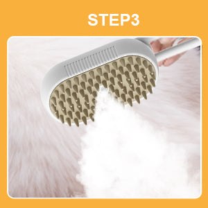3 in 1 Pet hair steam grooming brush for dogs and cat