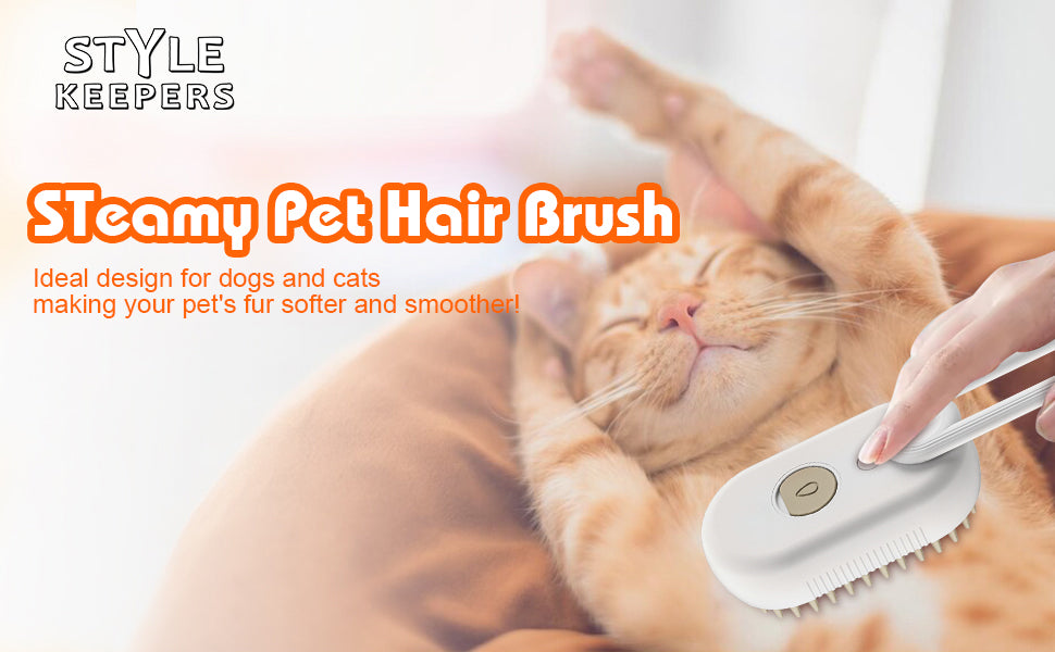 3 in 1 Pet hair steam grooming brush for dogs and cat