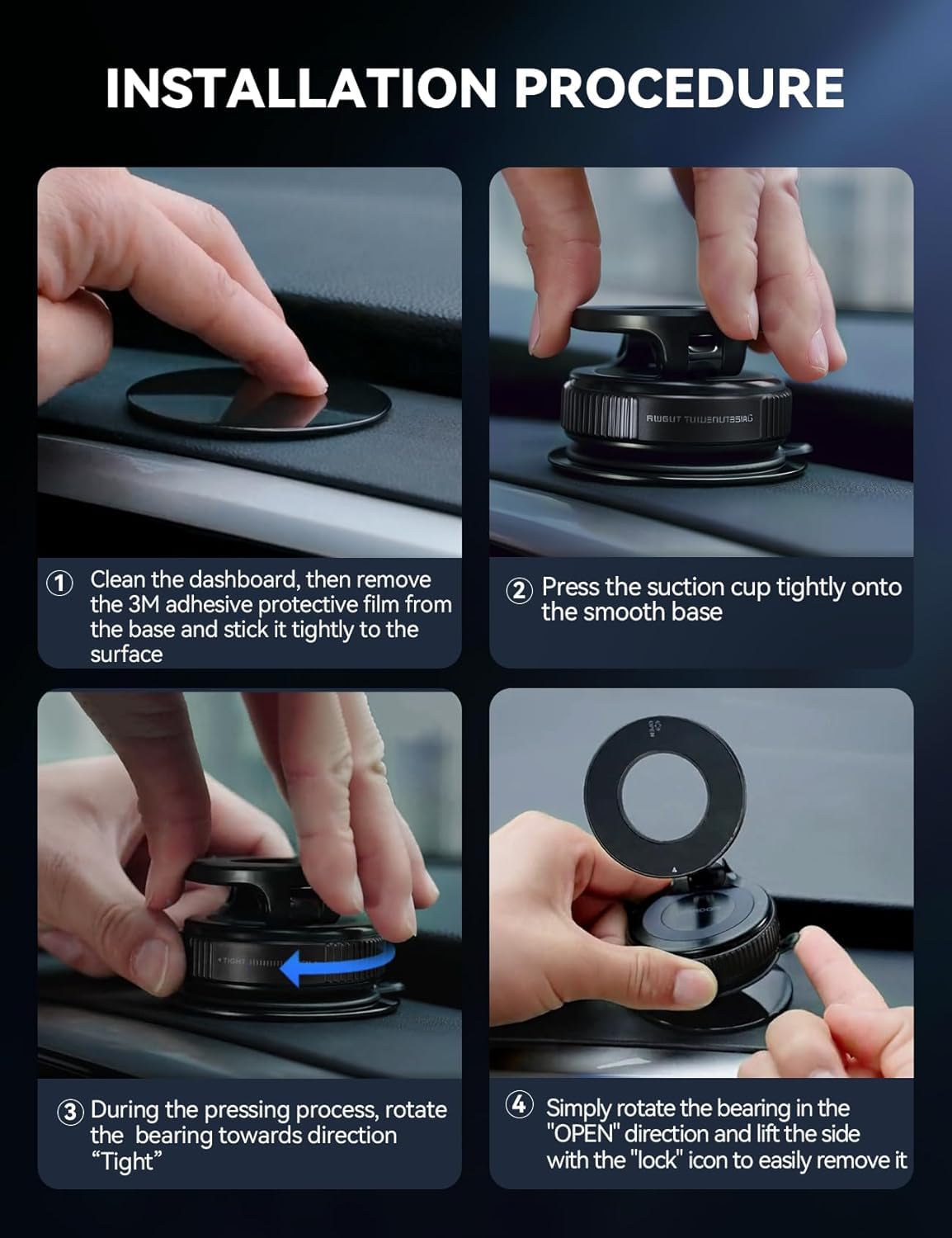 K007 Vacuum Magnetic Phone Holder – For Car & Office
